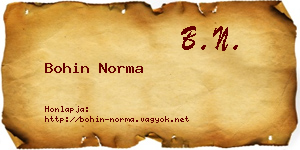 Bohin Norma névjegykártya